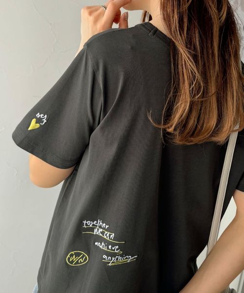 classical elf オーガニックコットン100%らくがき風刺繍 無地&ボーダー柄半袖Tシャツce1260396 シルバー XL ウィメンズインナー_CE クラシカルエルフ 321879 and ST アンドエスティ(旧ドットエスティ) classical elf オーガニックコットン100%らくがき風刺繍 無地&ボーダー柄半袖Tシャツce1260396 シルバー XL ウィメンズインナー_CE クラシカルエルフ 321879 and ST アンドエスティ(旧ドットエスティ)