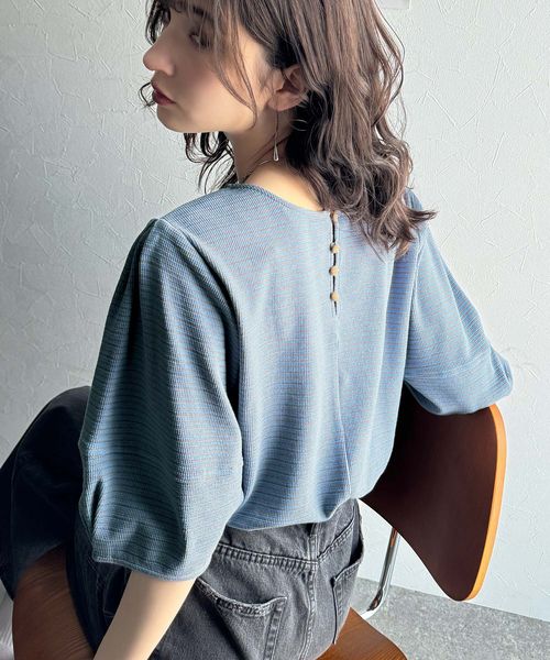 classical elf 華奢見えを叶える!前後2wayランタンスリーブミニボーダートップス(5分袖)ce1260384 ライトブルー L ウィメンズインナー_CE クラシカルエルフ 321893 and ST アンドエスティ(旧ドットエスティ) classical elf 華奢見えを叶える!前後2wayランタンスリーブミニボーダートップス(5分袖)ce1260384 ライトブルー L ウィメンズインナー_CE クラシカルエルフ 321893 and ST アンドエスティ(旧ドットエスティ)
