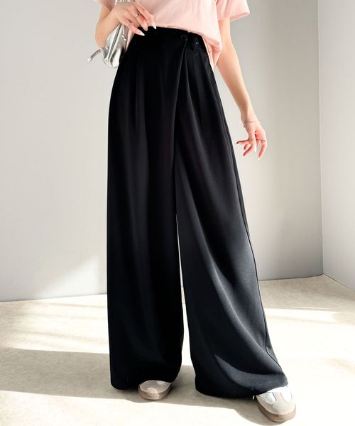 classical elf 今季トレンドの抜け感がほどよい♪カットジョーゼットワイドラップパンツce1050294 ブラック L ウィメンズボトムス_CE クラシカルエルフ 321902 and ST アンドエスティ(旧ドットエスティ) classical elf 今季トレンドの抜け感がほどよい♪カットジョーゼットワイドラップパンツce1050294 ブラック L ウィメンズボトムス_CE クラシカルエルフ 321902 and ST アンドエスティ(旧ドットエスティ)