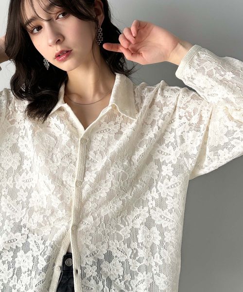 classical elf 大人上品さが魅力◎ルーズシルエット 花柄レースオーバーシャツ(長袖)cm1240070 オフホワイト S メンズインナー_CE クラシカルエルフ 321907 and ST アンドエスティ(旧ドットエスティ) classical elf 大人上品さが魅力◎ルーズシルエット 花柄レースオーバーシャツ(長袖)cm1240070 オフホワイト S メンズインナー_CE クラシカルエルフ 321907 and ST アンドエスティ(旧ドットエスティ)