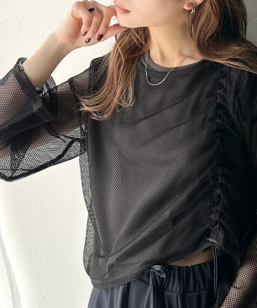 classical elf 《JaVa ジャバコラボ》【セットアイテム】メッシュトップス&ノースリーブTシャツjv1260403 ブラック S ウィメンズインナー_JV クラシカルエルフ 321974 and ST アンドエスティ(旧ドットエスティ) classical elf 《JaVa ジャバコラボ》【セットアイテム】メッシュトップス&ノースリーブTシャツjv1260403 ブラック S ウィメンズインナー_JV クラシカルエルフ 321974 and ST アンドエスティ(旧ドットエスティ)