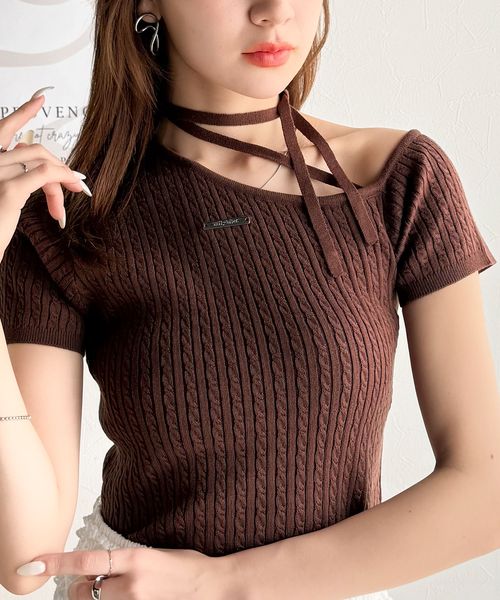 classical elf 【mily bilet】ロゴプレート付き肩リボンケーブル柄サマーニット(半袖)mi1029099 ライトベージュ L ウィメンズインナー_MB クラシカルエルフ 322077 and ST アンドエスティ(旧ドットエスティ) classical elf 【mily bilet】ロゴプレート付き肩リボンケーブル柄サマーニット(半袖)mi1029099 ライトベージュ L ウィメンズインナー_MB クラシカルエルフ 322077 and ST アンドエスティ(旧ドットエスティ)