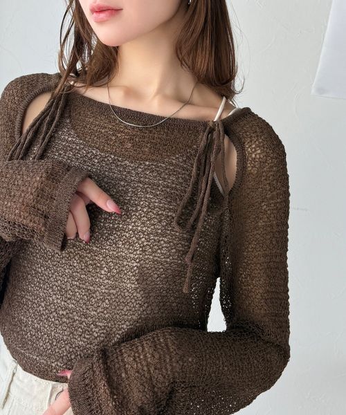 classical elf 【mily bilet】前後2WAYメッシュ編み肩リボンニットプルオーバーmi1259014 ライトベージュ S ウィメンズインナー_MB クラシカルエルフ 322118 and ST アンドエスティ(旧ドットエスティ) classical elf 【mily bilet】前後2WAYメッシュ編み肩リボンニットプルオーバーmi1259014 ライトベージュ S ウィメンズインナー_MB クラシカルエルフ 322118 and ST アンドエスティ(旧ドットエスティ)