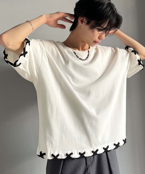 classical elf トレンドライクなゆるシルエット。【メンズ】ステッチデザインTシャツ(半袖)cm1010407 オフホワイト L メンズインナー_CE クラシカルエルフ 324984 and ST アンドエスティ(旧ドットエスティ) classical elf トレンドライクなゆるシルエット。【メンズ】ステッチデザインTシャツ(半袖)cm1010407 オフホワイト L メンズインナー_CE クラシカルエルフ 324984 and ST アンドエスティ(旧ドットエスティ)