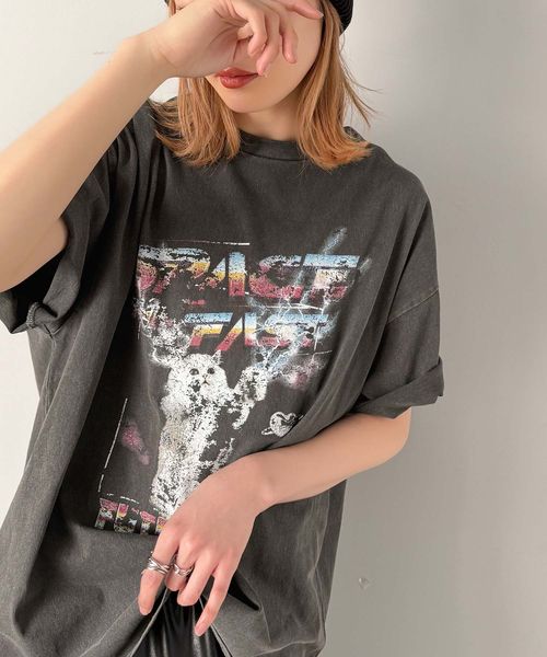 classical elf 《JaVa ジャバコラボ》ヴィンテージライクピグメントキャットプリントビッグT jv1029115 ボルドー M ウィメンズインナー_JV クラシカルエルフ 325016 and ST アンドエスティ(旧ドットエスティ) classical elf 《JaVa ジャバコラボ》ヴィンテージライクピグメントキャットプリントビッグT jv1029115 ボルドー M ウィメンズインナー_JV クラシカルエルフ 325016 and ST アンドエスティ(旧ドットエスティ)