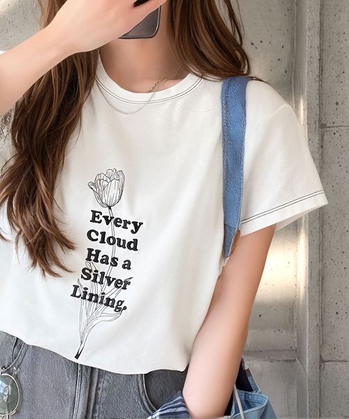 classical elf 上品さが魅力。フラワープリントグラフィック刺繍Tシャツ(半袖)ce1050268 ホワイト L ウィメンズインナー_CE クラシカルエルフ 325026 and ST アンドエスティ(旧ドットエスティ) classical elf 上品さが魅力。フラワープリントグラフィック刺繍Tシャツ(半袖)ce1050268 ホワイト L ウィメンズインナー_CE クラシカルエルフ 325026 and ST アンドエスティ(旧ドットエスティ)