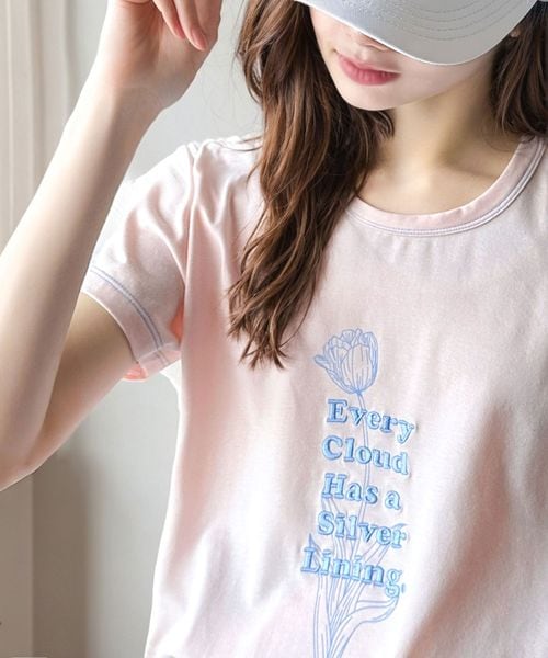 classical elf 上品さが魅力。フラワープリントグラフィック刺繍Tシャツ(半袖)ce1050268 ピンク L ウィメンズインナー_CE クラシカルエルフ 325026 and ST アンドエスティ(旧ドットエスティ) classical elf 上品さが魅力。フラワープリントグラフィック刺繍Tシャツ(半袖)ce1050268 ピンク L ウィメンズインナー_CE クラシカルエルフ 325026 and ST アンドエスティ(旧ドットエスティ)