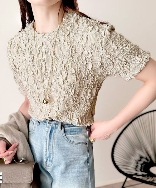 classical elf 華やかな高級感を演出する。カットジャガード短丈Tシャツ(半袖)ce1050273 ライトグレー S ウィメンズインナー_CE クラシカルエルフ 325028 and ST アンドエスティ(旧ドットエスティ) classical elf 華やかな高級感を演出する。カットジャガード短丈Tシャツ(半袖)ce1050273 ライトグレー S ウィメンズインナー_CE クラシカルエルフ 325028 and ST アンドエスティ(旧ドットエスティ)