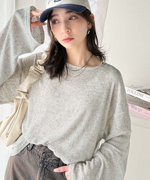 classical elf リラクシングなゆるニット。オーバーサイズグランジシアーニットトップス(長袖)ce1010421 グレー L ウィメンズインナー_CE クラシカルエルフ 325070 and ST アンドエスティ(旧ドットエスティ) classical elf リラクシングなゆるニット。オーバーサイズグランジシアーニットトップス(長袖)ce1010421 グレー L ウィメンズインナー_CE クラシカルエルフ 325070 and ST アンドエスティ(旧ドットエスティ)