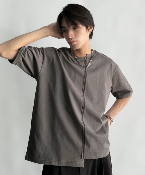 classical elf 【Classical Origin】アシンメトリー配色ステッチTシャツco1150013 シルバー S メンズインナー_CE クラシカルエルフ 326855 and ST アンドエスティ(旧ドットエスティ) classical elf 【Classical Origin】アシンメトリー配色ステッチTシャツco1150013 シルバー S メンズインナー_CE クラシカルエルフ 326855 and ST アンドエスティ(旧ドットエスティ)