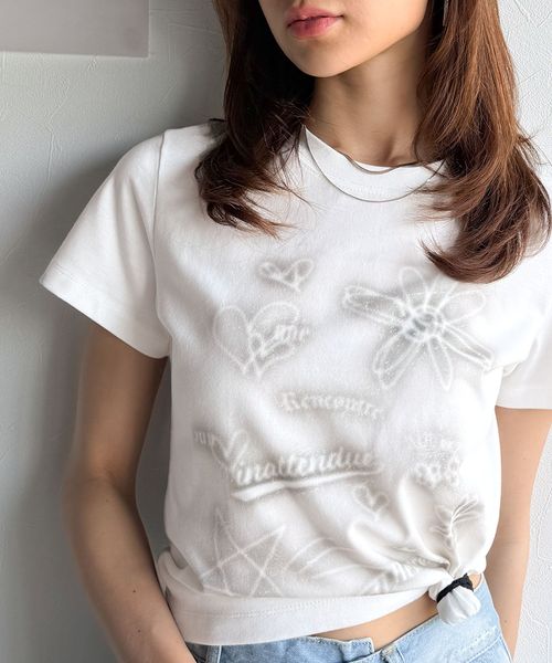 classical elf 【mily bilet】スプレーライクプリントコンパクトTシャツ(半袖)mi1329024 ホワイト S ウィメンズインナー_MB クラシカルエルフ 326866 and ST アンドエスティ(旧ドットエスティ) classical elf 【mily bilet】スプレーライクプリントコンパクトTシャツ(半袖)mi1329024 ホワイト S ウィメンズインナー_MB クラシカルエルフ 326866 and ST アンドエスティ(旧ドットエスティ)