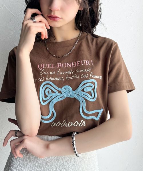 classical elf 【mily bilet】大人ガーリー。リボンコード刺繍プレートデザインTシャツmi1329025 ライトベージュ L ウィメンズインナー_MB クラシカルエルフ 326867 and ST アンドエスティ(旧ドットエスティ) classical elf 【mily bilet】大人ガーリー。リボンコード刺繍プレートデザインTシャツmi1329025 ライトベージュ L ウィメンズインナー_MB クラシカルエルフ 326867 and ST アンドエスティ(旧ドットエスティ)
