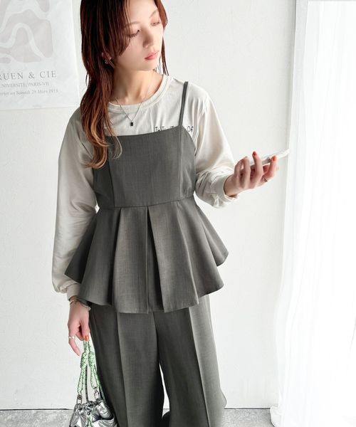 classical elf ナチュラルに映える!バックリボンキャミフレアサロペットce0940241 シルバー XL ウィメンズボトムス_CE クラシカルエルフ 327771 and ST アンドエスティ(旧ドットエスティ) classical elf ナチュラルに映える!バックリボンキャミフレアサロペットce0940241 シルバー XL ウィメンズボトムス_CE クラシカルエルフ 327771 and ST アンドエスティ(旧ドットエスティ)