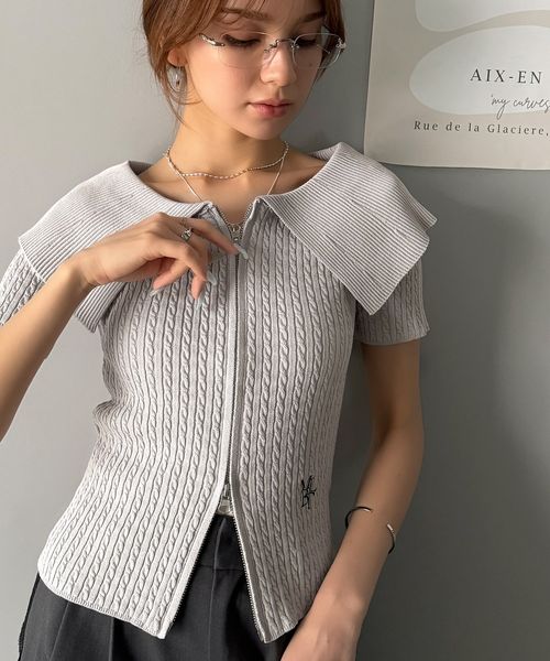 classical elf 【mily bilet】オフショル2WAYダブルジップケーブル柄サマーニットmi1029121 グレー L ウィメンズインナー_MB クラシカルエルフ 327787 and ST アンドエスティ(旧ドットエスティ) classical elf 【mily bilet】オフショル2WAYダブルジップケーブル柄サマーニットmi1029121 グレー L ウィメンズインナー_MB クラシカルエルフ 327787 and ST アンドエスティ(旧ドットエスティ)