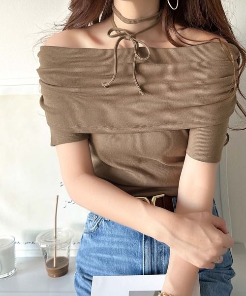 classical elf 華奢見えを叶える、絶妙ドレープが◎ タイ付き五分袖オフショルトップスce1240086 ライトベージュ M ウィメンズインナー_CE クラシカルエルフ 411701 and ST アンドエスティ(旧ドットエスティ) classical elf 華奢見えを叶える、絶妙ドレープが◎ タイ付き五分袖オフショルトップスce1240086 ライトベージュ M ウィメンズインナー_CE クラシカルエルフ 411701 and ST アンドエスティ(旧ドットエスティ)