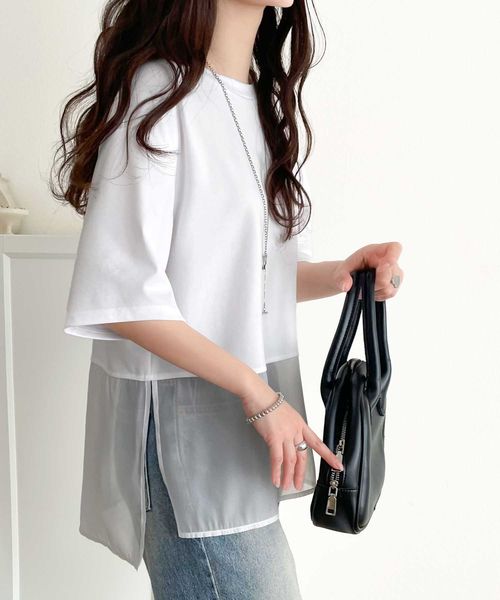 classical elf 夏に涼しさ引き立てる透け感が◎裾シアー切り替えライトダンボール半袖Tシャツce1110116 ホワイト M ウィメンズインナー_CE クラシカルエルフ 411707 and ST アンドエスティ(旧ドットエスティ) classical elf 夏に涼しさ引き立てる透け感が◎裾シアー切り替えライトダンボール半袖Tシャツce1110116 ホワイト M ウィメンズインナー_CE クラシカルエルフ 411707 and ST アンドエスティ(旧ドットエスティ)