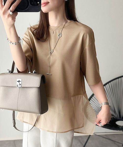 classical elf 夏に涼しさ引き立てる透け感が◎裾シアー切り替えライトダンボール半袖Tシャツce1110116 オフホワイト XL ウィメンズインナー_CE クラシカルエルフ 411707 and ST アンドエスティ(旧ドットエスティ) classical elf 夏に涼しさ引き立てる透け感が◎裾シアー切り替えライトダンボール半袖Tシャツce1110116 オフホワイト XL ウィメンズインナー_CE クラシカルエルフ 411707 and ST アンドエスティ(旧ドットエスティ)
