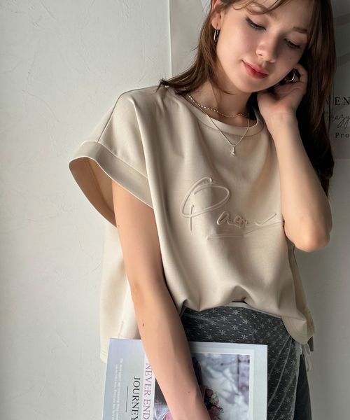 classical elf 《JaVaジャバコラボ》フロントPAEANエンボス加工半袖Tシャツ(ロゴ)jv1260427 オフホワイト S ウィメンズインナー_CE クラシカルエルフ 411733 and ST アンドエスティ(旧ドットエスティ) classical elf 《JaVaジャバコラボ》フロントPAEANエンボス加工半袖Tシャツ(ロゴ)jv1260427 オフホワイト S ウィメンズインナー_CE クラシカルエルフ 411733 and ST アンドエスティ(旧ドットエスティ)