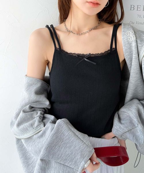 classical elf 【mily bilet】小花柄ダブルストラップリボンカップ付きレースキャミソールmi1019081 ブラック S ウィメンズインナー_MB クラシカルエルフ 411870 and ST アンドエスティ(旧ドットエスティ) classical elf 【mily bilet】小花柄ダブルストラップリボンカップ付きレースキャミソールmi1019081 ブラック S ウィメンズインナー_MB クラシカルエルフ 411870 and ST アンドエスティ(旧ドットエスティ)