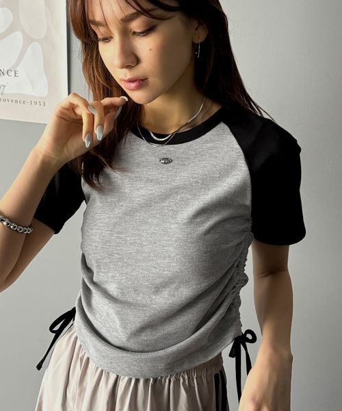 classical elf 【mily bilet】絞りが可愛いさプラス。プレート使いラグランTシャツ(半袖)mi1329027 チャコールグレー M ウィメンズインナー_MB クラシカルエルフ 411872 and ST アンドエスティ(旧ドットエスティ) classical elf 【mily bilet】絞りが可愛いさプラス。プレート使いラグランTシャツ(半袖)mi1329027 チャコールグレー M ウィメンズインナー_MB クラシカルエルフ 411872 and ST アンドエスティ(旧ドットエスティ)