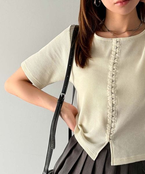 classical elf 大人可愛いデコルテ魅せコンパクトT。フロントホックワッフル半袖トップスce1020238 オフホワイト M ウィメンズインナー_CE クラシカルエルフ 438475 and ST アンドエスティ(旧ドットエスティ) classical elf 大人可愛いデコルテ魅せコンパクトT。フロントホックワッフル半袖トップスce1020238 オフホワイト M ウィメンズインナー_CE クラシカルエルフ 438475 and ST アンドエスティ(旧ドットエスティ)