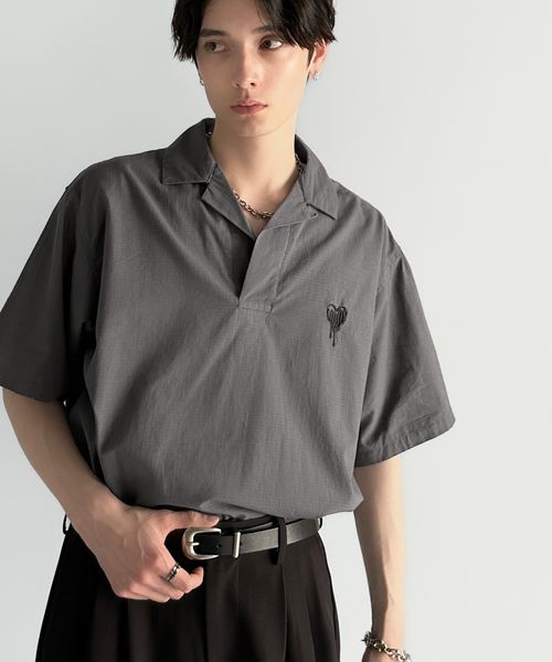 classical elf 【Classical Origin】リップストップ素材オープンカラーシャツco1150012 チャコールグレー L メンズインナー_CE クラシカルエルフ 450867 and ST アンドエスティ(旧ドットエスティ) classical elf 【Classical Origin】リップストップ素材オープンカラーシャツco1150012 チャコールグレー L メンズインナー_CE クラシカルエルフ 450867 and ST アンドエスティ(旧ドットエスティ)