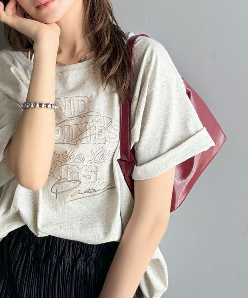 classical elf 綿100%ヴィンテージウォッシュ☆前後2way刺繍ワイドネックTシャツce1260421 ホワイト M ウィメンズインナー_CE クラシカルエルフ 451626 and ST アンドエスティ(旧ドットエスティ) classical elf 綿100%ヴィンテージウォッシュ☆前後2way刺繍ワイドネックTシャツce1260421 ホワイト M ウィメンズインナー_CE クラシカルエルフ 451626 and ST アンドエスティ(旧ドットエスティ)