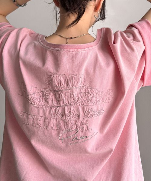 classical elf 綿100%ヴィンテージウォッシュ☆前後2way刺繍ワイドネックTシャツce1260421 ピンク S ウィメンズインナー_CE クラシカルエルフ 451626 and ST アンドエスティ(旧ドットエスティ) classical elf 綿100%ヴィンテージウォッシュ☆前後2way刺繍ワイドネックTシャツce1260421 ピンク S ウィメンズインナー_CE クラシカルエルフ 451626 and ST アンドエスティ(旧ドットエスティ)