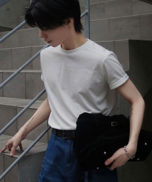 classical elf 《Haruto×クラシカルオリジンコラボ》ユーティリティスリムフィットTシャツco1010012 ホワイト L メンズインナー_CE クラシカルエルフ 493548 and ST アンドエスティ(旧ドットエスティ) classical elf 《Haruto×クラシカルオリジンコラボ》ユーティリティスリムフィットTシャツco1010012 ホワイト L メンズインナー_CE クラシカルエルフ 493548 and ST アンドエスティ(旧ドットエスティ)