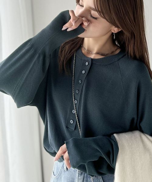 classical elf 大人の余裕ニット。前後2wayヘンリーネックラグランスリーブニット(長袖)ce1260449 ライトグレー L ウィメンズインナー_CE クラシカルエルフ 496439 and ST アンドエスティ(旧ドットエスティ) classical elf 大人の余裕ニット。前後2wayヘンリーネックラグランスリーブニット(長袖)ce1260449 ライトグレー L ウィメンズインナー_CE クラシカルエルフ 496439 and ST アンドエスティ(旧ドットエスティ)