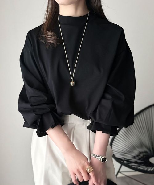 classical elf シルケット加工ハイネックキャンディスリーブTシャツ(長袖)ce1020306 ブラック L ウィメンズインナー_CE クラシカルエルフ 574682 and ST アンドエスティ(旧ドットエスティ) classical elf シルケット加工ハイネックキャンディスリーブTシャツ(長袖)ce1020306 ブラック L ウィメンズインナー_CE クラシカルエルフ 574682 and ST アンドエスティ(旧ドットエスティ)
