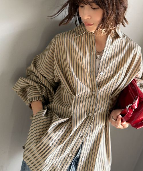 classical elf 甘さ控えめの好バランス◎ウエストタック袖フリルビッグ長袖シャツce1110127 ベージュ L ウィメンズインナー_CE クラシカルエルフ 577060 and ST アンドエスティ(旧ドットエスティ) classical elf 甘さ控えめの好バランス◎ウエストタック袖フリルビッグ長袖シャツce1110127 ベージュ L ウィメンズインナー_CE クラシカルエルフ 577060 and ST アンドエスティ(旧ドットエスティ)