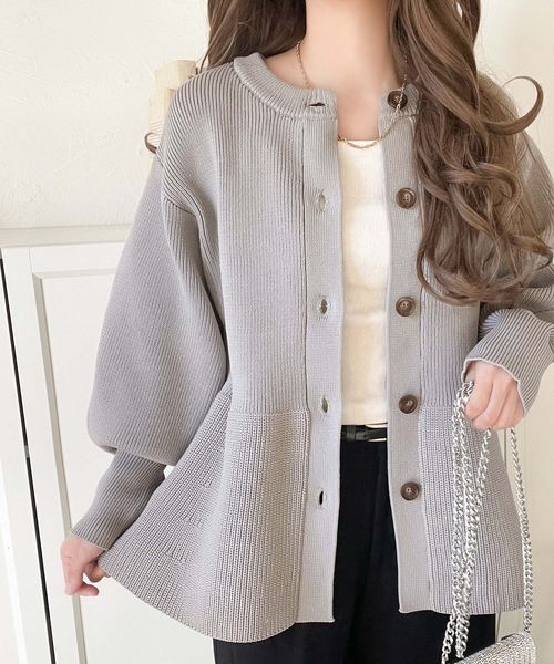 classical elf シーンで選べる2way仕様。2wayペプラムニットカーディガンce1050319 ライトグレー XL ウィメンズインナー_CE クラシカルエルフ 577062 and ST アンドエスティ(旧ドットエスティ) classical elf シーンで選べる2way仕様。2wayペプラムニットカーディガンce1050319 ライトグレー XL ウィメンズインナー_CE クラシカルエルフ 577062 and ST アンドエスティ(旧ドットエスティ)