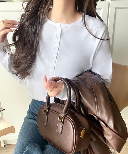 classical elf シンプルだからこそ、こだわりたい。シルケット加工ドット釦ヘンリーTシャツ(長袖)ce1020314 ホワイト M ウィメンズインナー_CE クラシカルエルフ 578929 and ST アンドエスティ(旧ドットエスティ) classical elf シンプルだからこそ、こだわりたい。シルケット加工ドット釦ヘンリーTシャツ(長袖)ce1020314 ホワイト M ウィメンズインナー_CE クラシカルエルフ 578929 and ST アンドエスティ(旧ドットエスティ)