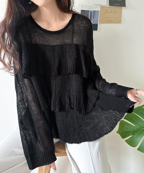 classical elf ティアードメッシュニットce1260477 ブラック L ウィメンズインナー_CE クラシカルエルフ 578932 and ST アンドエスティ(旧ドットエスティ) classical elf ティアードメッシュニットce1260477 ブラック L ウィメンズインナー_CE クラシカルエルフ 578932 and ST アンドエスティ(旧ドットエスティ)