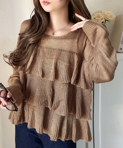 classical elf ティアードメッシュニットce1260477 ブラウン M ウィメンズインナー_CE クラシカルエルフ 578932 and ST アンドエスティ(旧ドットエスティ) classical elf ティアードメッシュニットce1260477 ブラウン M ウィメンズインナー_CE クラシカルエルフ 578932 and ST アンドエスティ(旧ドットエスティ)