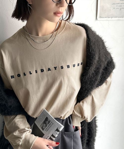 classical elf ゆったりシルエット 綿100%シルケット風シンプル英字ロゴTシャツ(長袖)ce1330048 オフホワイト L ウィメンズインナー_CE クラシカルエルフ 584439 and ST アンドエスティ(旧ドットエスティ) classical elf ゆったりシルエット 綿100%シルケット風シンプル英字ロゴTシャツ(長袖)ce1330048 オフホワイト L ウィメンズインナー_CE クラシカルエルフ 584439 and ST アンドエスティ(旧ドットエスティ)