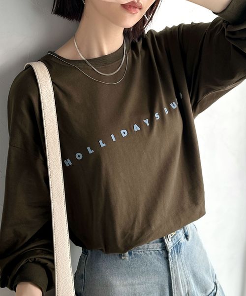 classical elf ゆったりシルエット 綿100%シルケット風シンプル英字ロゴTシャツ(長袖)ce1330048 ライトベージュ S ウィメンズインナー_CE クラシカルエルフ 584439 and ST アンドエスティ(旧ドットエスティ) classical elf ゆったりシルエット 綿100%シルケット風シンプル英字ロゴTシャツ(長袖)ce1330048 ライトベージュ S ウィメンズインナー_CE クラシカルエルフ 584439 and ST アンドエスティ(旧ドットエスティ)