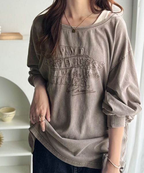 classical elf 今っぽ可愛い。綿100%前後2WAYワイドネックロンTEE(長袖)ce1260494 ライトベージュ M ウィメンズインナー_CE クラシカルエルフ 588461 and ST アンドエスティ(旧ドットエスティ) classical elf 今っぽ可愛い。綿100%前後2WAYワイドネックロンTEE(長袖)ce1260494 ライトベージュ M ウィメンズインナー_CE クラシカルエルフ 588461 and ST アンドエスティ(旧ドットエスティ)