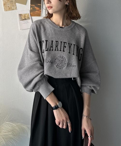 classical elf トレンド感たっぷりのエンブレムロゴ入りダブルジャガードニットプルオーバーce1260491 グレー L ウィメンズインナー_CE クラシカルエルフ 589123 and ST アンドエスティ(旧ドットエスティ) classical elf トレンド感たっぷりのエンブレムロゴ入りダブルジャガードニットプルオーバーce1260491 グレー L ウィメンズインナー_CE クラシカルエルフ 589123 and ST アンドエスティ(旧ドットエスティ)