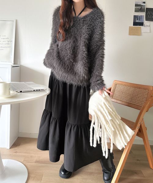 classical elf 二度見の華やかさ。シャギーニット×ティアードキャミワンピースセットce1260511 シルバー XL ウィメンズインナー_CE クラシカルエルフ 589127 and ST アンドエスティ(旧ドットエスティ) classical elf 二度見の華やかさ。シャギーニット×ティアードキャミワンピースセットce1260511 シルバー XL ウィメンズインナー_CE クラシカルエルフ 589127 and ST アンドエスティ(旧ドットエスティ)