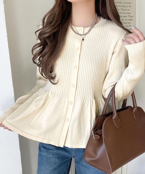 classical elf メリハリシルエットで即きれい見え◎リブフリルペプラムカーデトップスce1360006 オフホワイト L ウィメンズインナー_CE クラシカルエルフ 591034 and ST アンドエスティ(旧ドットエスティ) classical elf メリハリシルエットで即きれい見え◎リブフリルペプラムカーデトップスce1360006 オフホワイト L ウィメンズインナー_CE クラシカルエルフ 591034 and ST アンドエスティ(旧ドットエスティ)