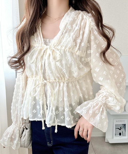 classical elf 【mily bilet】大人の可憐スタイル。花柄シフォンカーデブラウス(長袖)mi1019105 オフホワイト L ウィメンズインナー_MB クラシカルエルフ 591443 and ST アンドエスティ(旧ドットエスティ) classical elf 【mily bilet】大人の可憐スタイル。花柄シフォンカーデブラウス(長袖)mi1019105 オフホワイト L ウィメンズインナー_MB クラシカルエルフ 591443 and ST アンドエスティ(旧ドットエスティ)