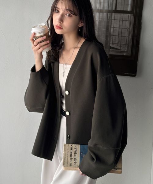 classical elf ランタンスリーブキンボタンVネックカーディガンce1110150 ライトベージュ M ウィメンズインナー_CE クラシカルエルフ 596203 and ST アンドエスティ(旧ドットエスティ) classical elf ランタンスリーブキンボタンVネックカーディガンce1110150 ライトベージュ M ウィメンズインナー_CE クラシカルエルフ 596203 and ST アンドエスティ(旧ドットエスティ)