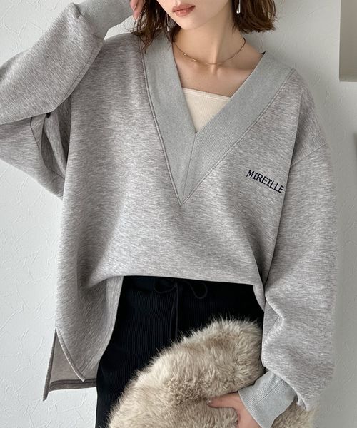 classical elf 抜け感と上品さを両立。胸刺繍Vネックダンボールニットトップス(長袖)ce1110130 チャコールグレー M ウィメンズインナー_CE クラシカルエルフ 597479 and ST アンドエスティ(旧ドットエスティ) classical elf 抜け感と上品さを両立。胸刺繍Vネックダンボールニットトップス(長袖)ce1110130 チャコールグレー M ウィメンズインナー_CE クラシカルエルフ 597479 and ST アンドエスティ(旧ドットエスティ)