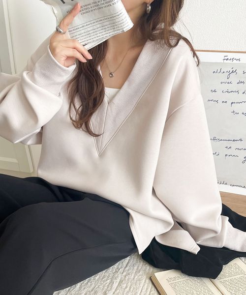 classical elf 「大人の余裕感」をまとえる!Vネックダンボールカットソー(長袖)ce1110155 ライトグレー M ウィメンズインナー_CE クラシカルエルフ 597480 and ST アンドエスティ(旧ドットエスティ) classical elf 「大人の余裕感」をまとえる!Vネックダンボールカットソー(長袖)ce1110155 ライトグレー M ウィメンズインナー_CE クラシカルエルフ 597480 and ST アンドエスティ(旧ドットエスティ)