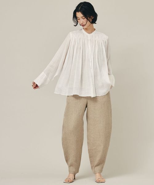 C.S.G＞ラミーギャザーブラウス