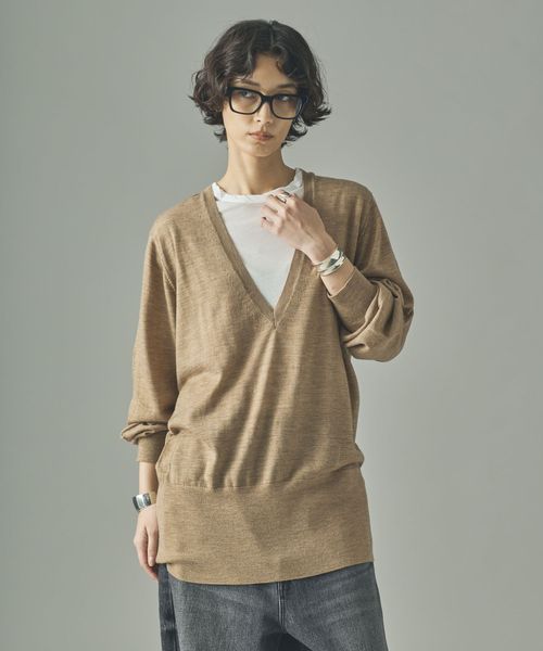 Curensology ファインウールVネックプルオーバー ブラウン FREE ウィメンズインナー カレンソロジー 132005 and ST アンドエスティ(旧ドットエスティ) Curensology ファインウールVネックプルオーバー ブラウン FREE ウィメンズインナー カレンソロジー 132005 and ST アンドエスティ(旧ドットエスティ)
