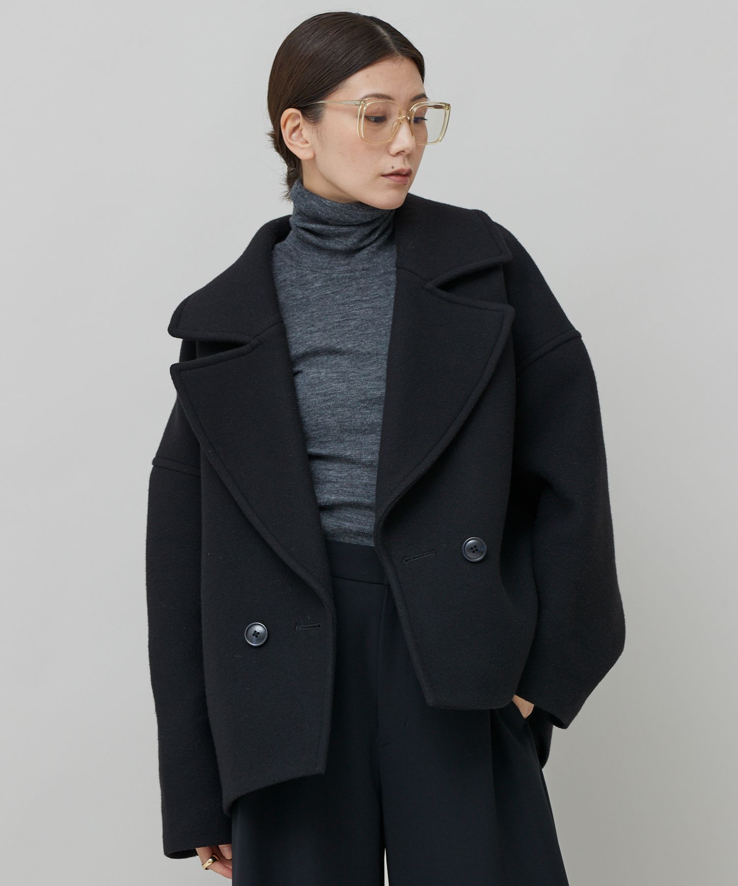 よろしくお願いいたしますherlipto Proust Wool-Blend Melton Coat