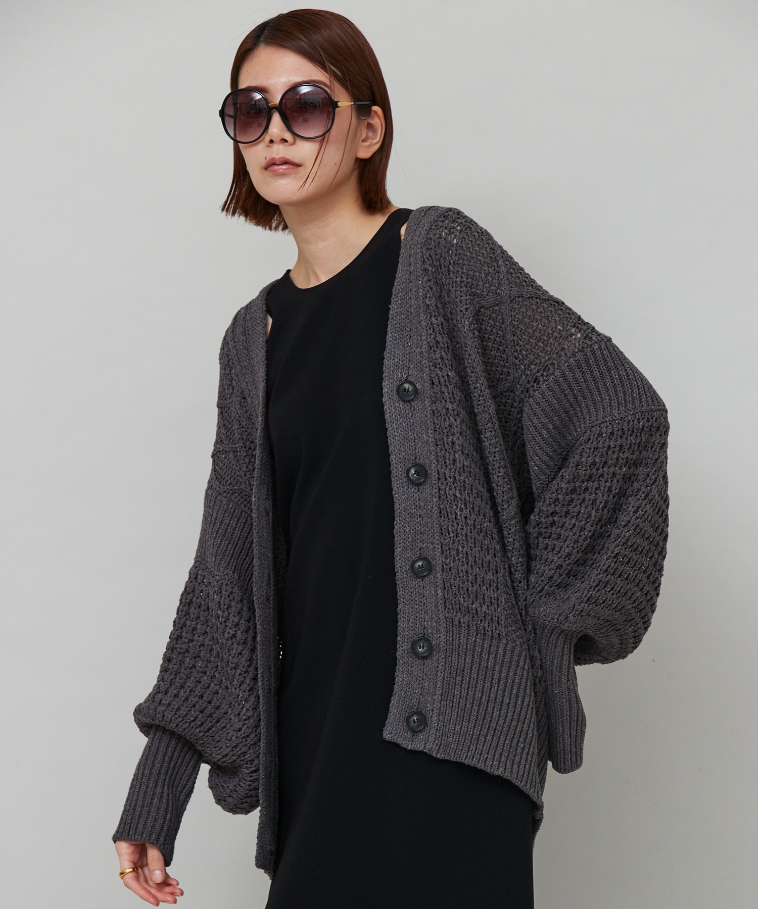 メーカー再生品 【FETE レディースワッフルカーディガン ISSEY FeelSky ...